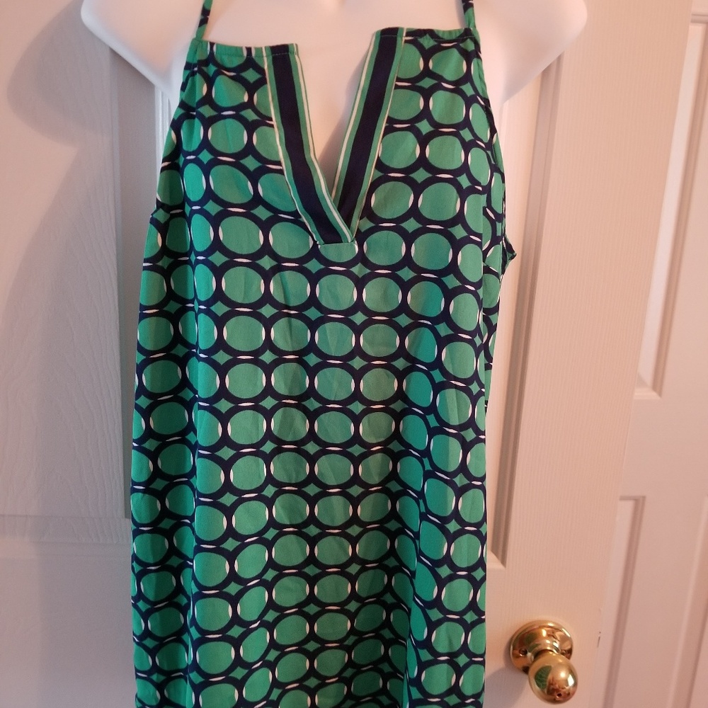 NEW! Mud Pie Green, Blue & White Top - S